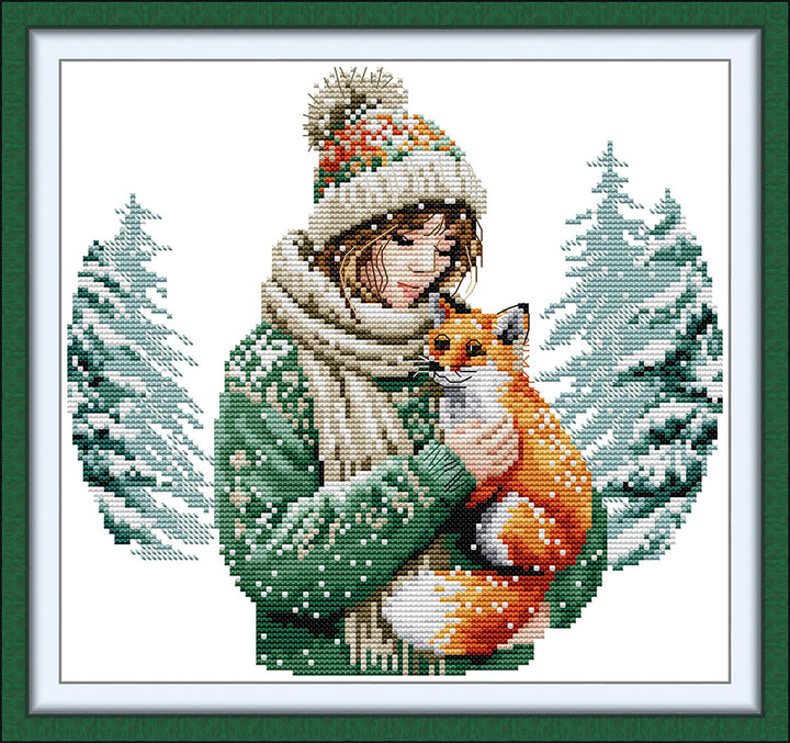 The Girl and The Fox Cross Stitch Kits