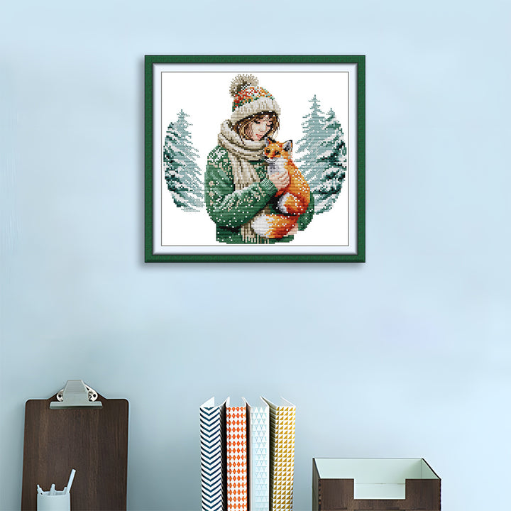 The Girl and The Fox Cross Stitch Kits