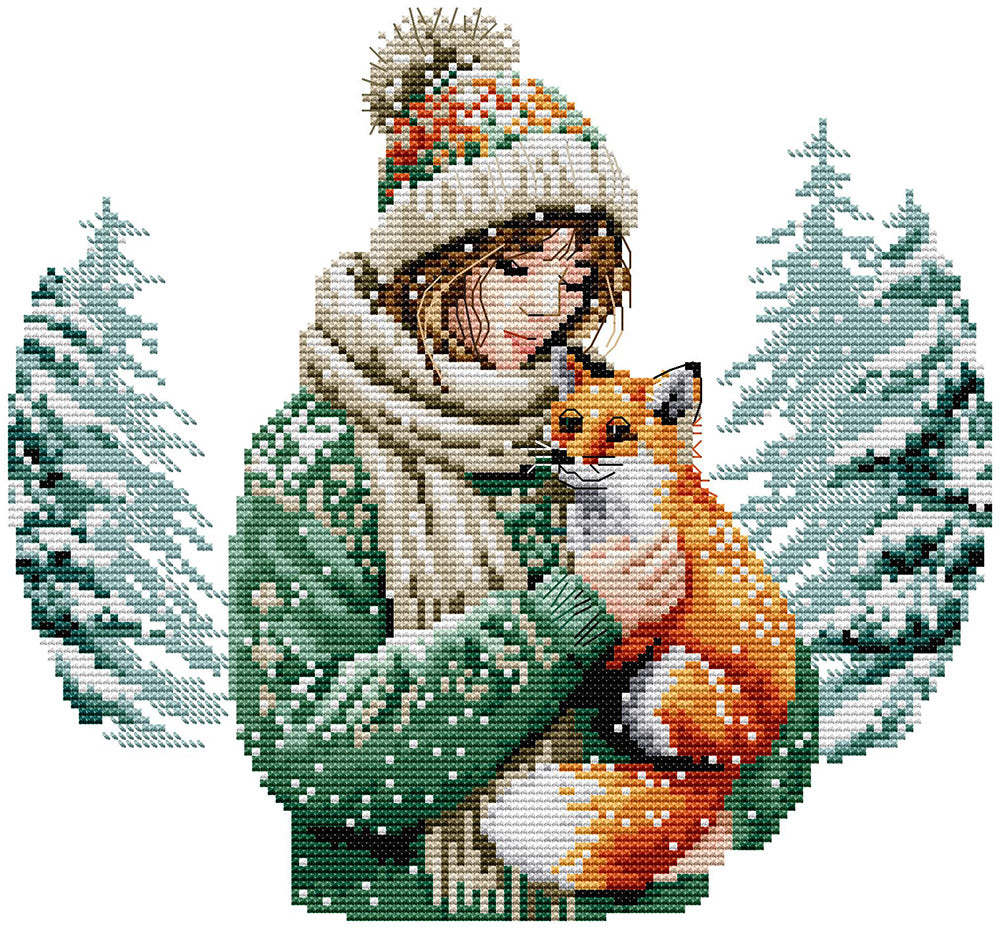 The Girl and The Fox Cross Stitch Kits