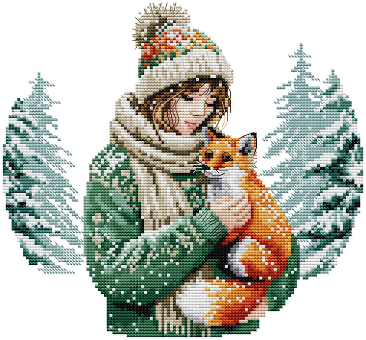 The Girl and The Fox Cross Stitch Kits