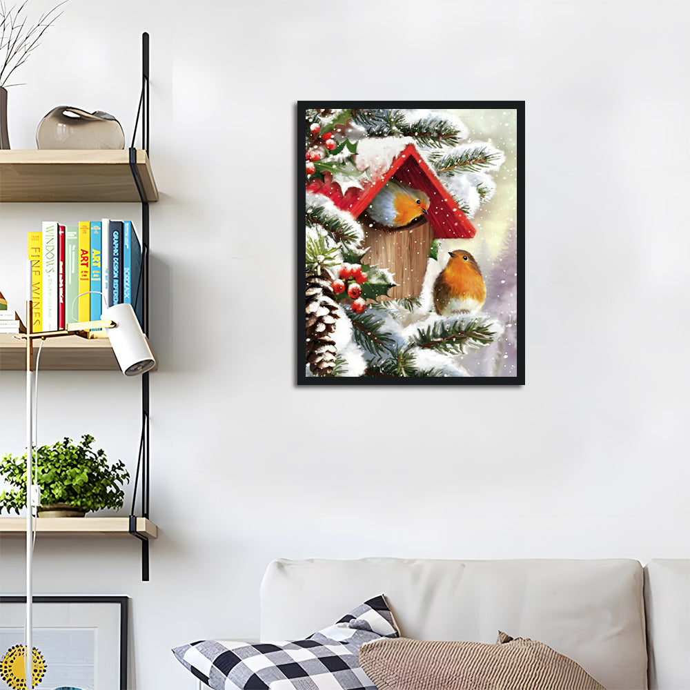 Bird's Nest in Winter Cross Stitch Kits