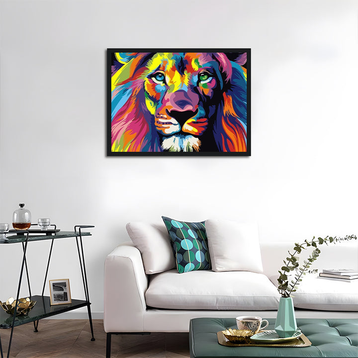 Colorful Male Lion Cross Stitch Kits