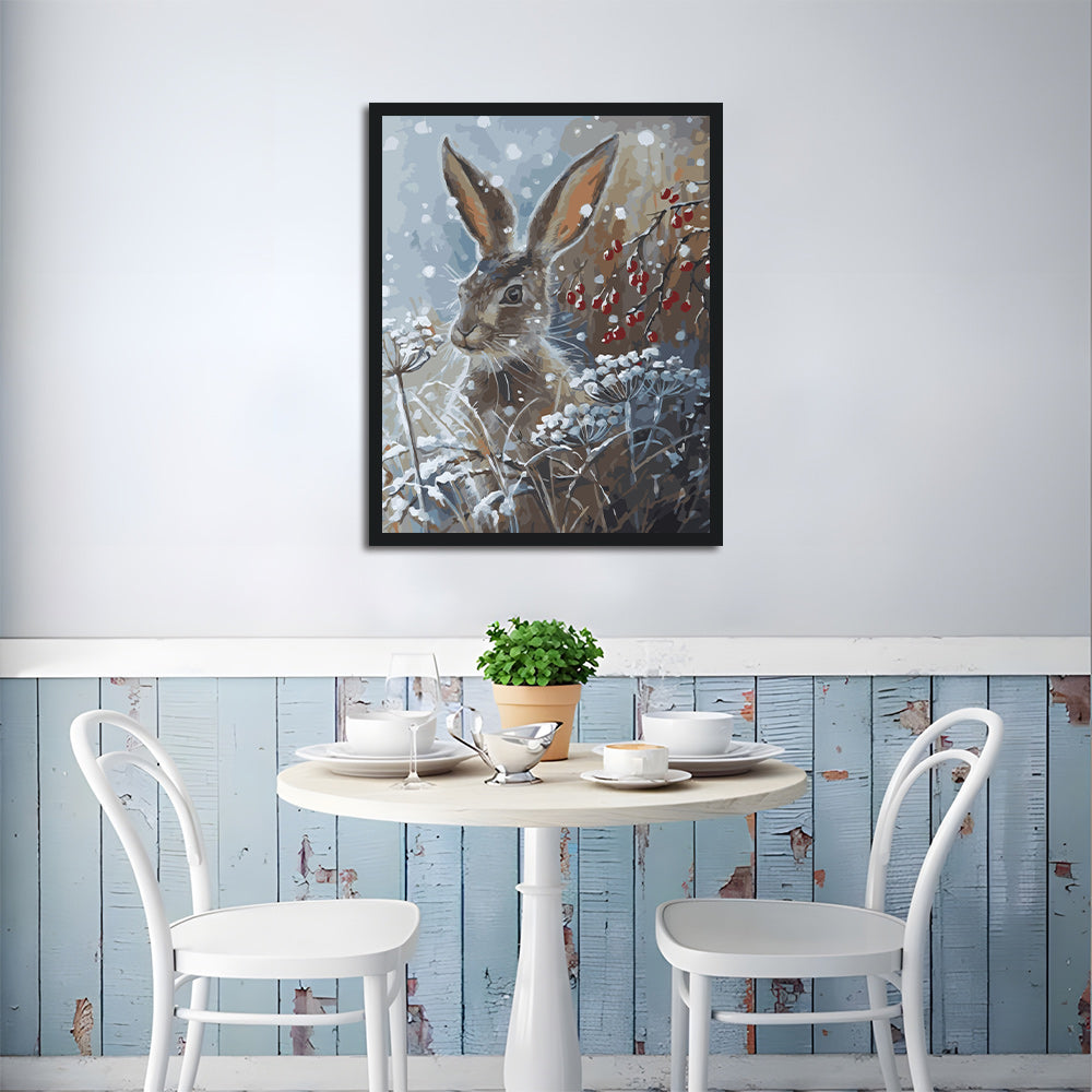 Gray Rabbit in the Snow Cross Stitch Kits