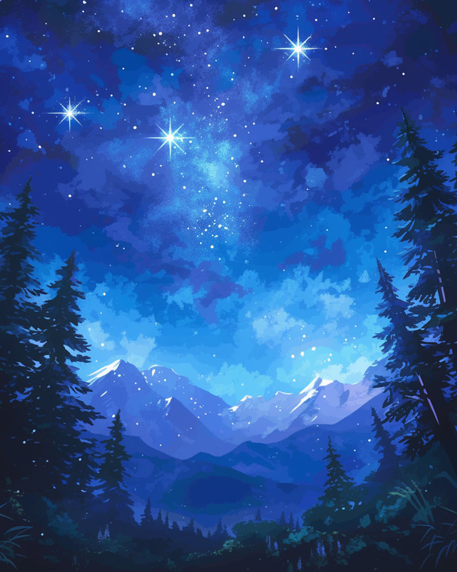 Starry Sky in the Forest Cross Stitch Kits