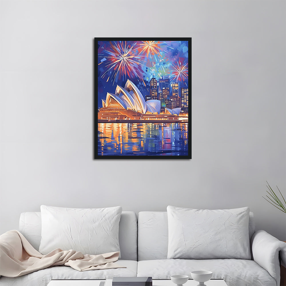 Fireworks at Sydney Opera House Cross Stitch Kits
