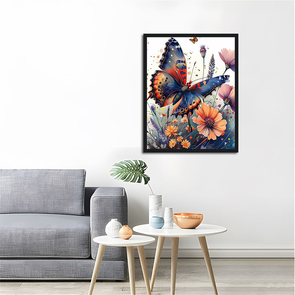 Butterflies Flying Among Flowers Cross Stitch Kits