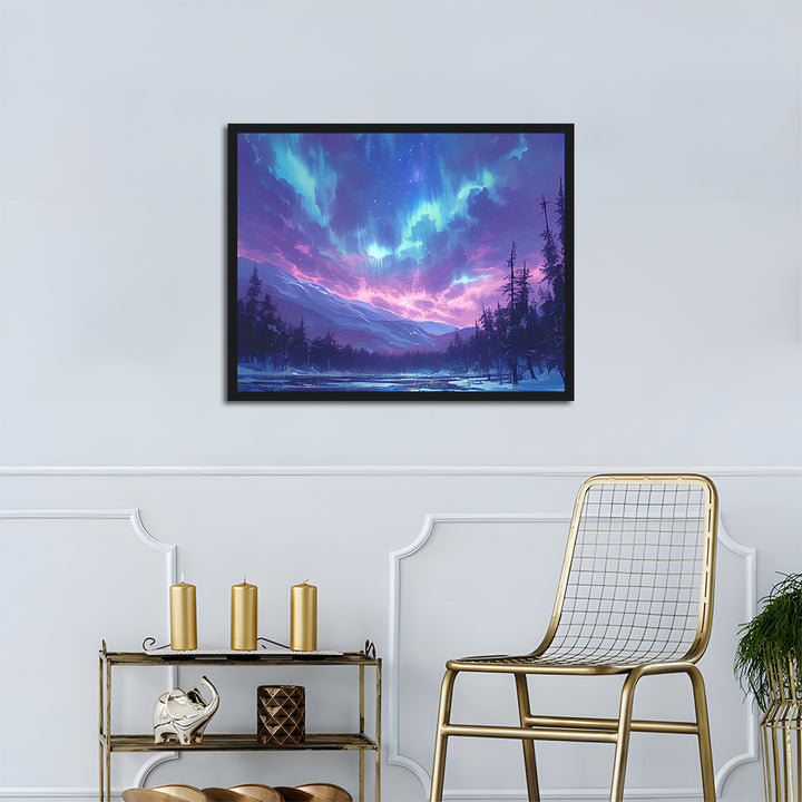 Blue Purple Aurora Sky Cross Stitch Kits