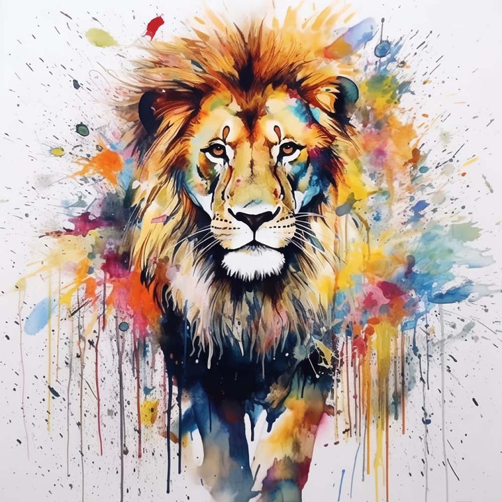 Watercolor Lion Cross Stitch Kits