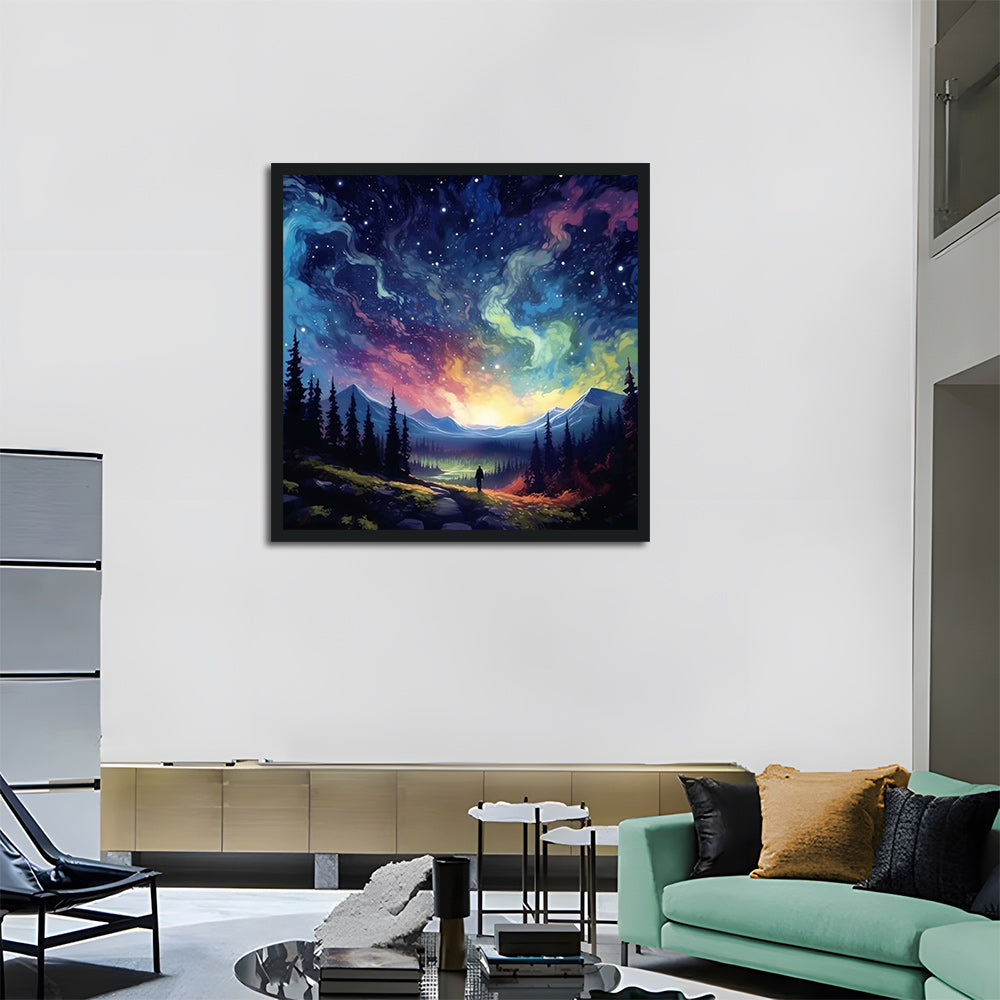 Dreamy Night Sky Forest Cross Stitch Kits