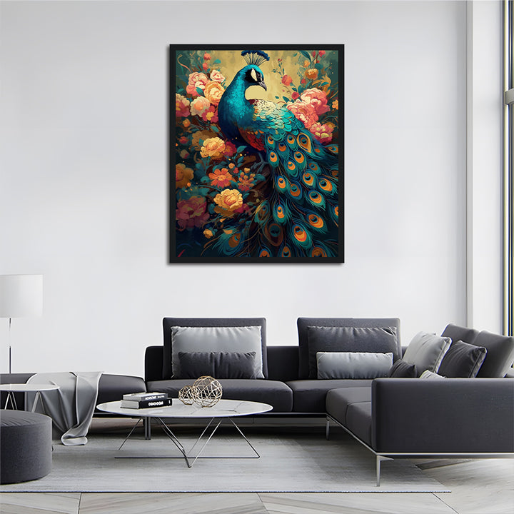 Flowers and Peacock Cross Stitch Kits