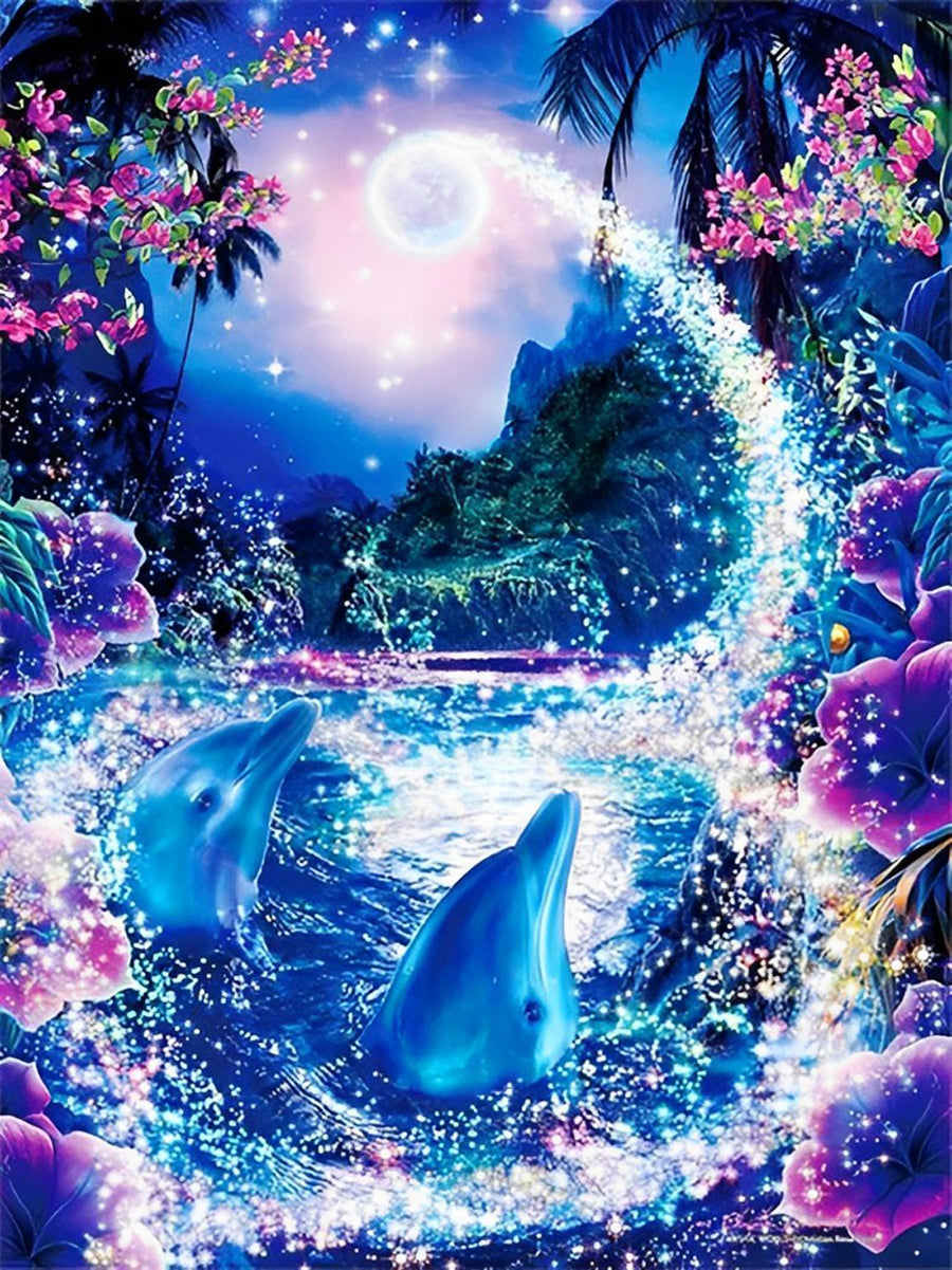 Dolphins in the Dream Pond Cross Stitch Kits