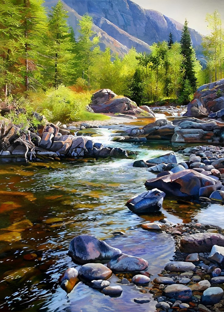 Stream in the Forest Cross Stitch Kits