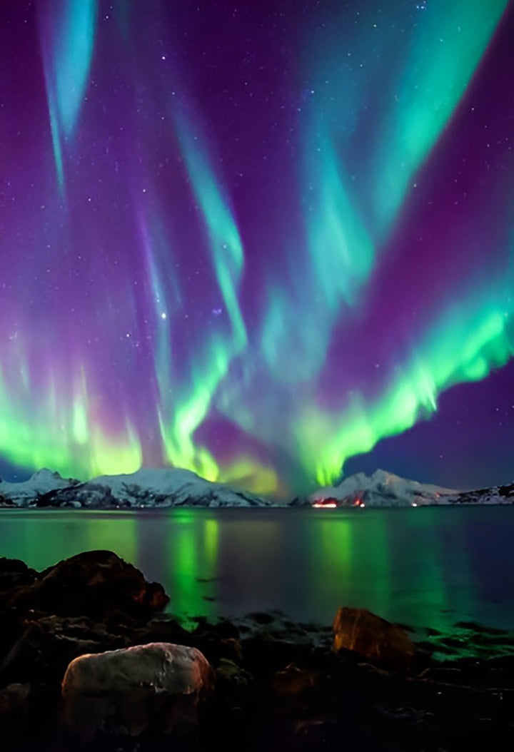 Snow Mountain Aurora Cross Stitch Kits