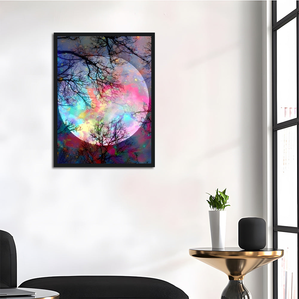 Colorful Moon Night Cross Stitch Kits