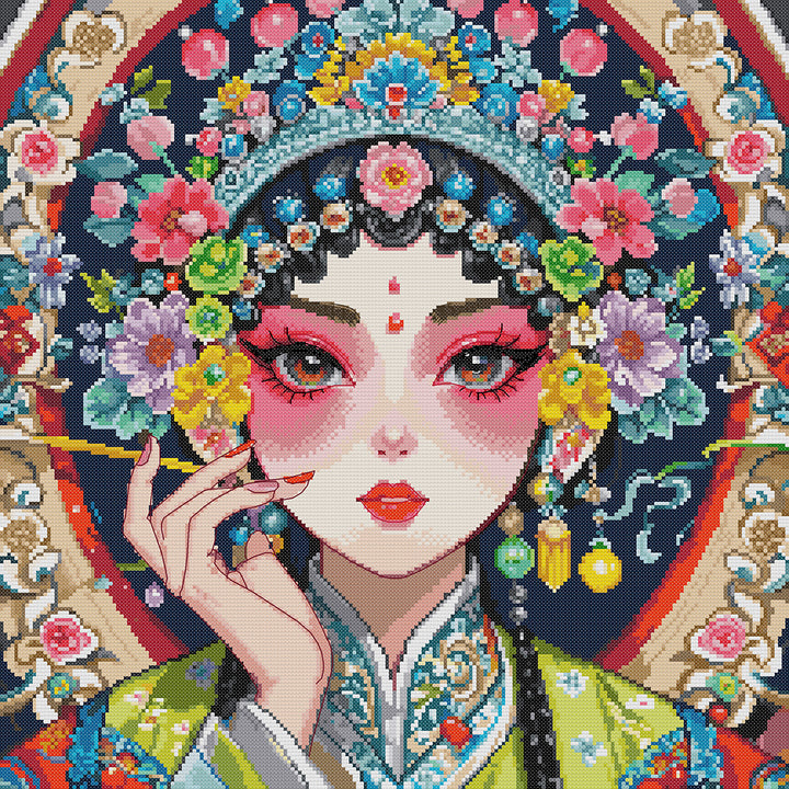 Peking Opera Girl Cross Stitch Kits