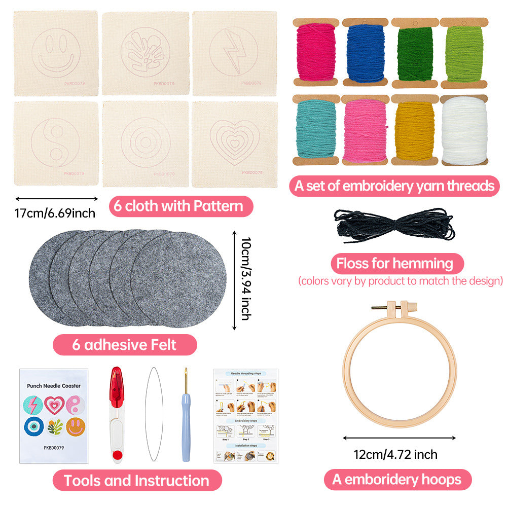 Punch Needle Coaster Kits