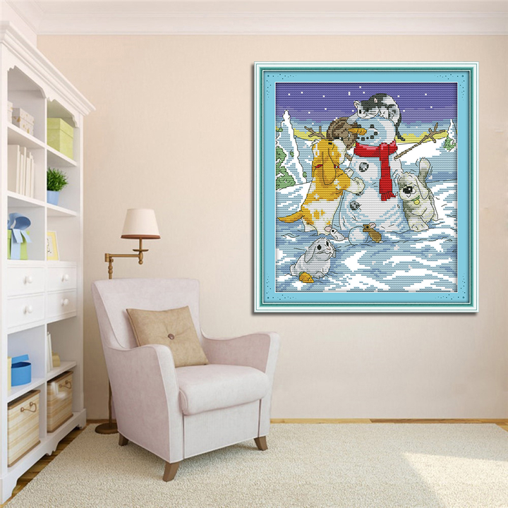 Snowman Cross Stitch Kits K637