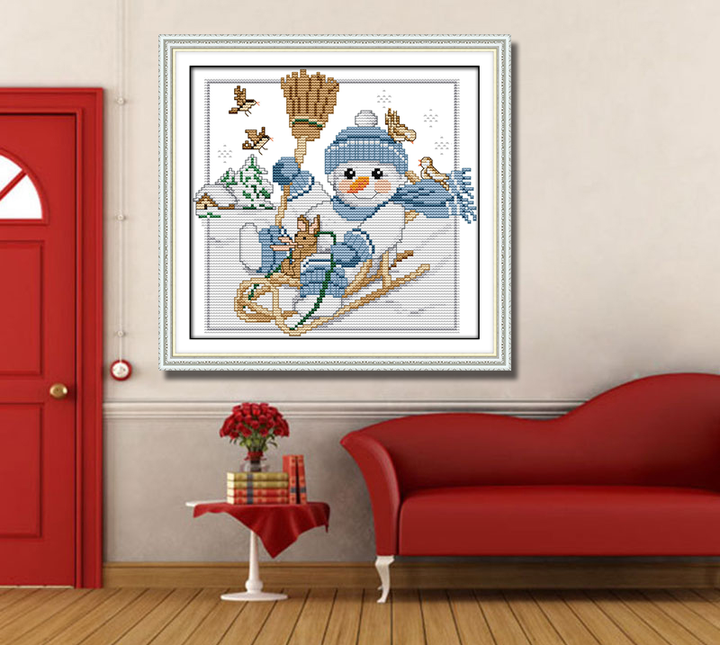 Snowman Cross Stitch Kits K704