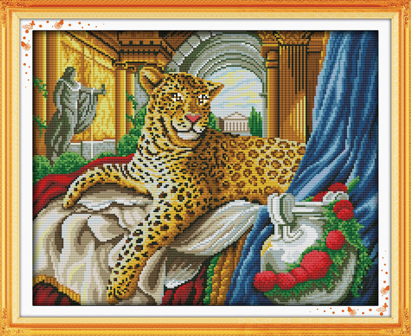 Leopard Cross Stitch Kits D238