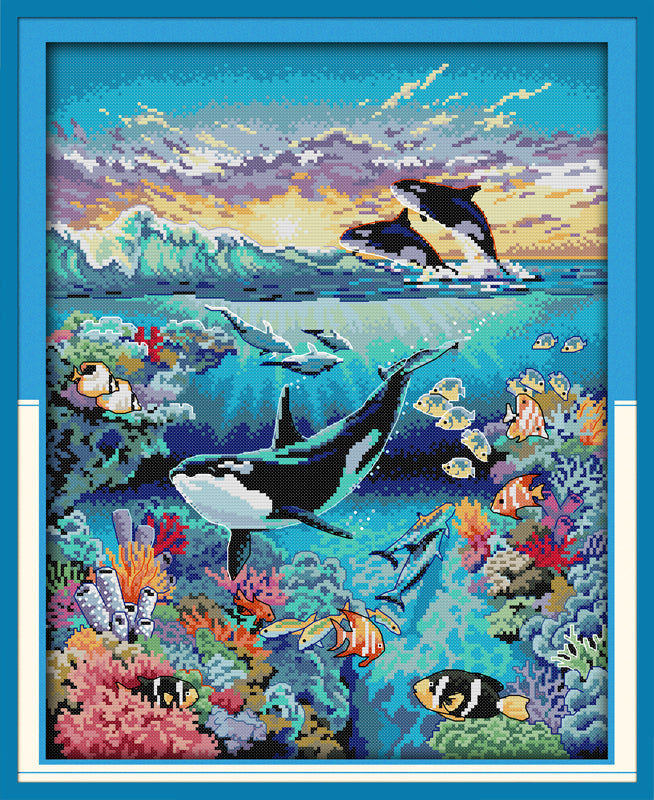 Dolphin Cross Stitch Kits D653 Hobbyart.uk