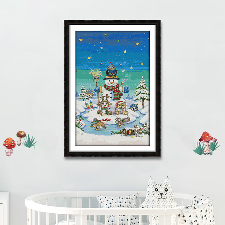 Snowman Cross Stitch Kits F838