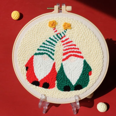 Christmas Elves Punch Needle Embroidery Kits FES008