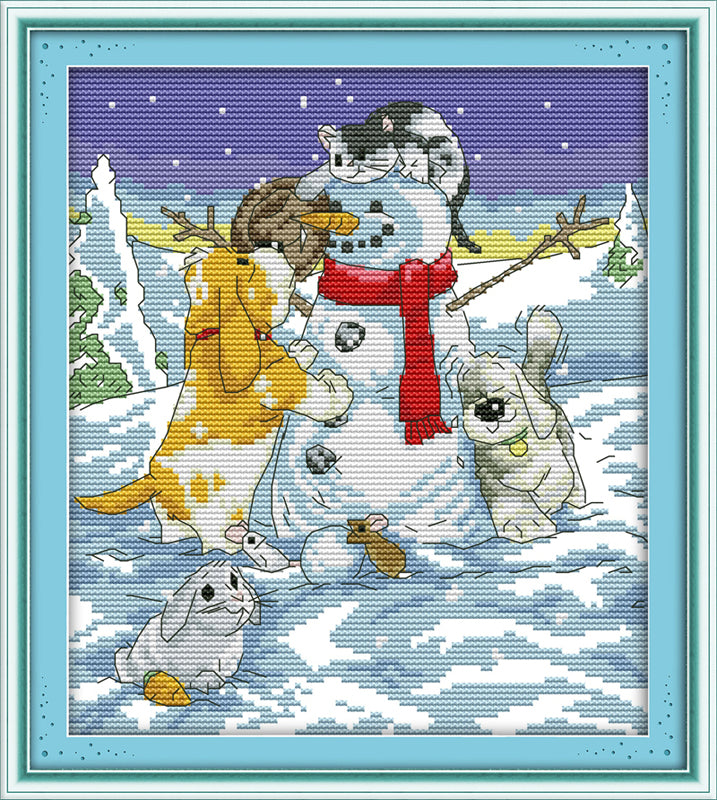 Snowman Cross Stitch Kits K637