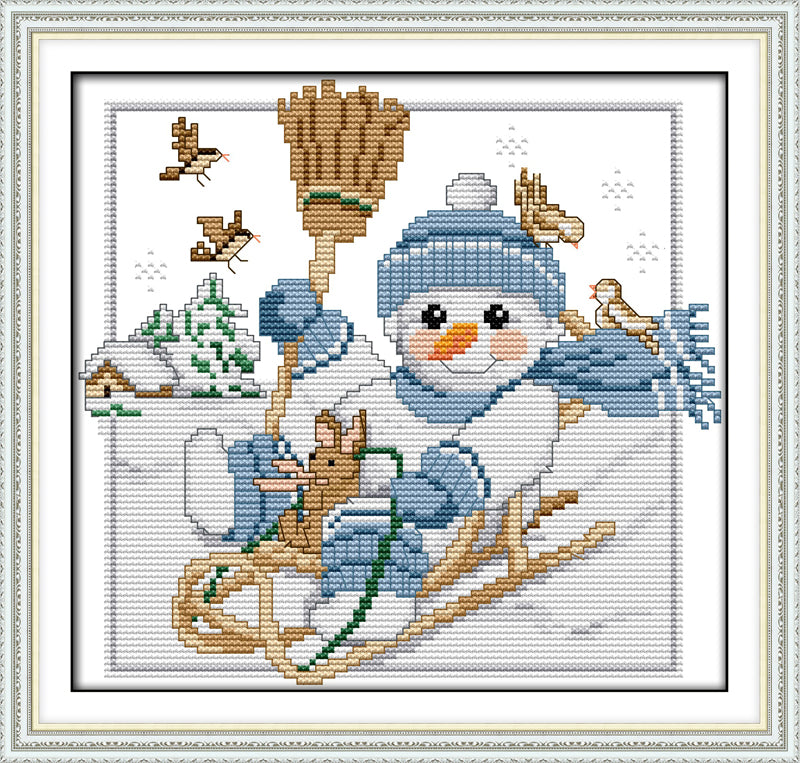 Snowman Cross Stitch Kits K704