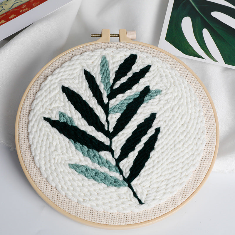 Bamboo Leaves Punch Needle Embroidery Kits PLA002