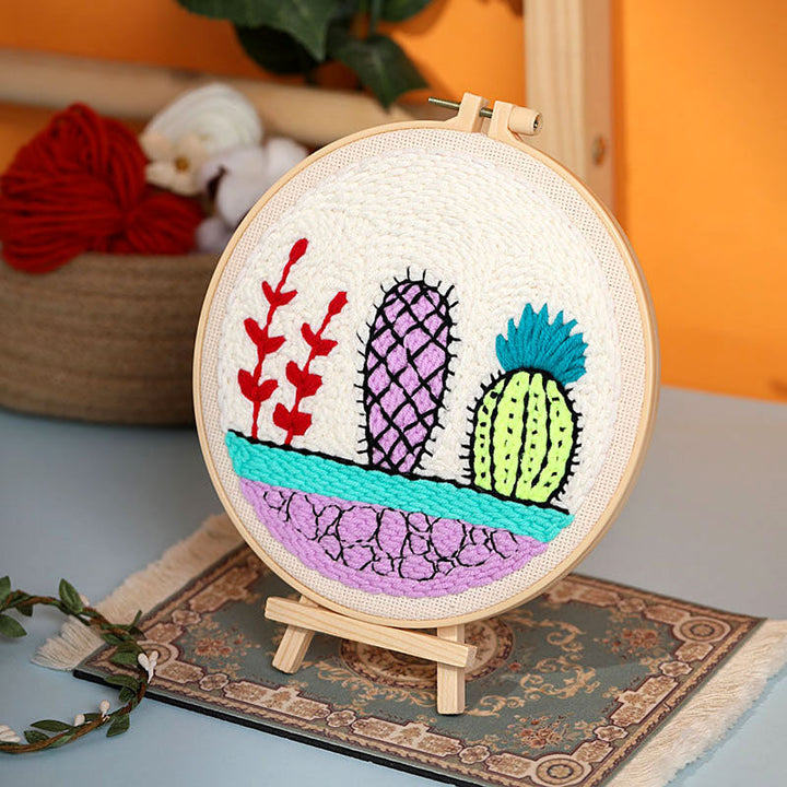 Cactus Punch Needle Embroidery Kits PLA009
