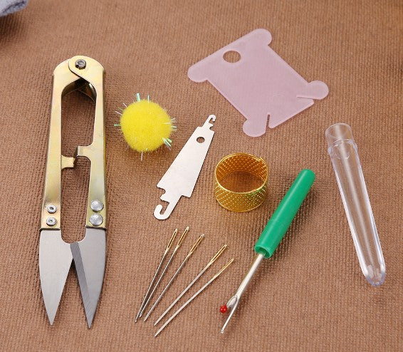 10x Thread Punch Tools Kit Cross Stitch Embroidery Needle Set for DIY Craft 11CT/14CT TOOL2