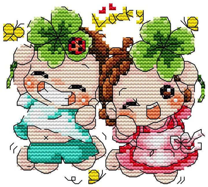 Lucky Baby Cross Stitch Needle Pocket