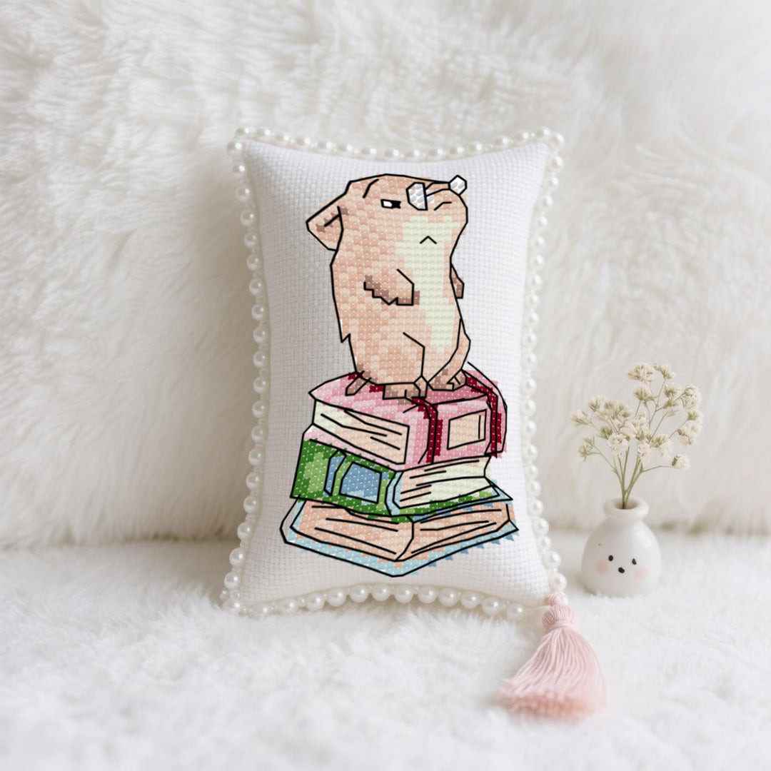 Knowledgeable Hamster Cross Stitch Needle Pocket