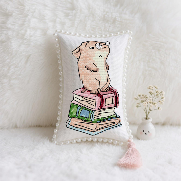Knowledgeable Hamster Cross Stitch Needle Pocket