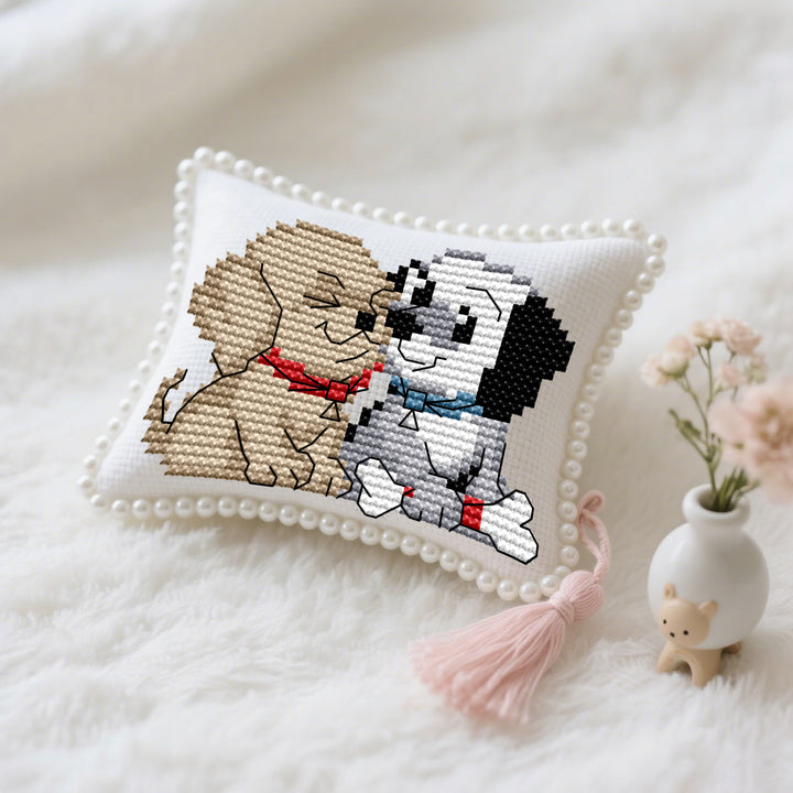 Puppy Buddy Cross Stitch Needle Pocket
