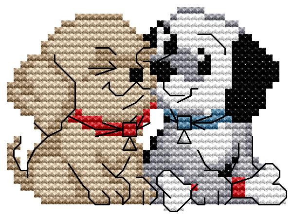 Puppy Buddy Cross Stitch Needle Pocket