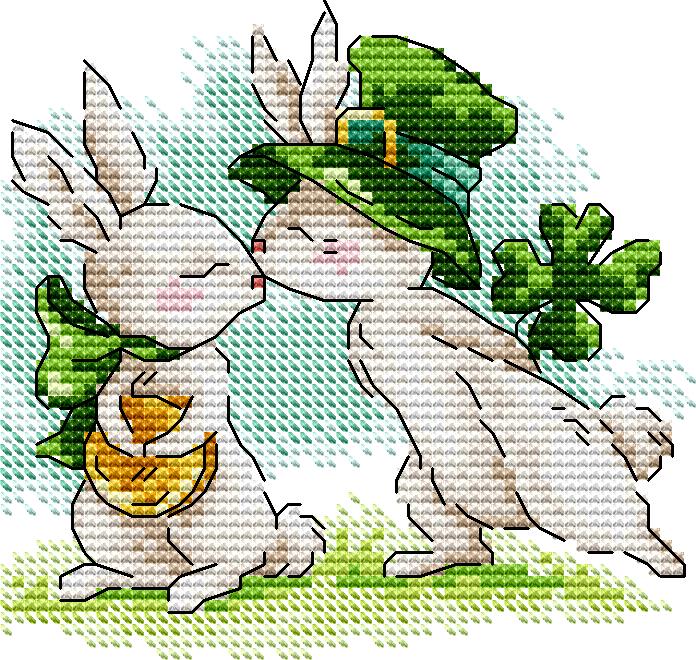 The Rabbit's Luck Cross Stitch Needle Pocket