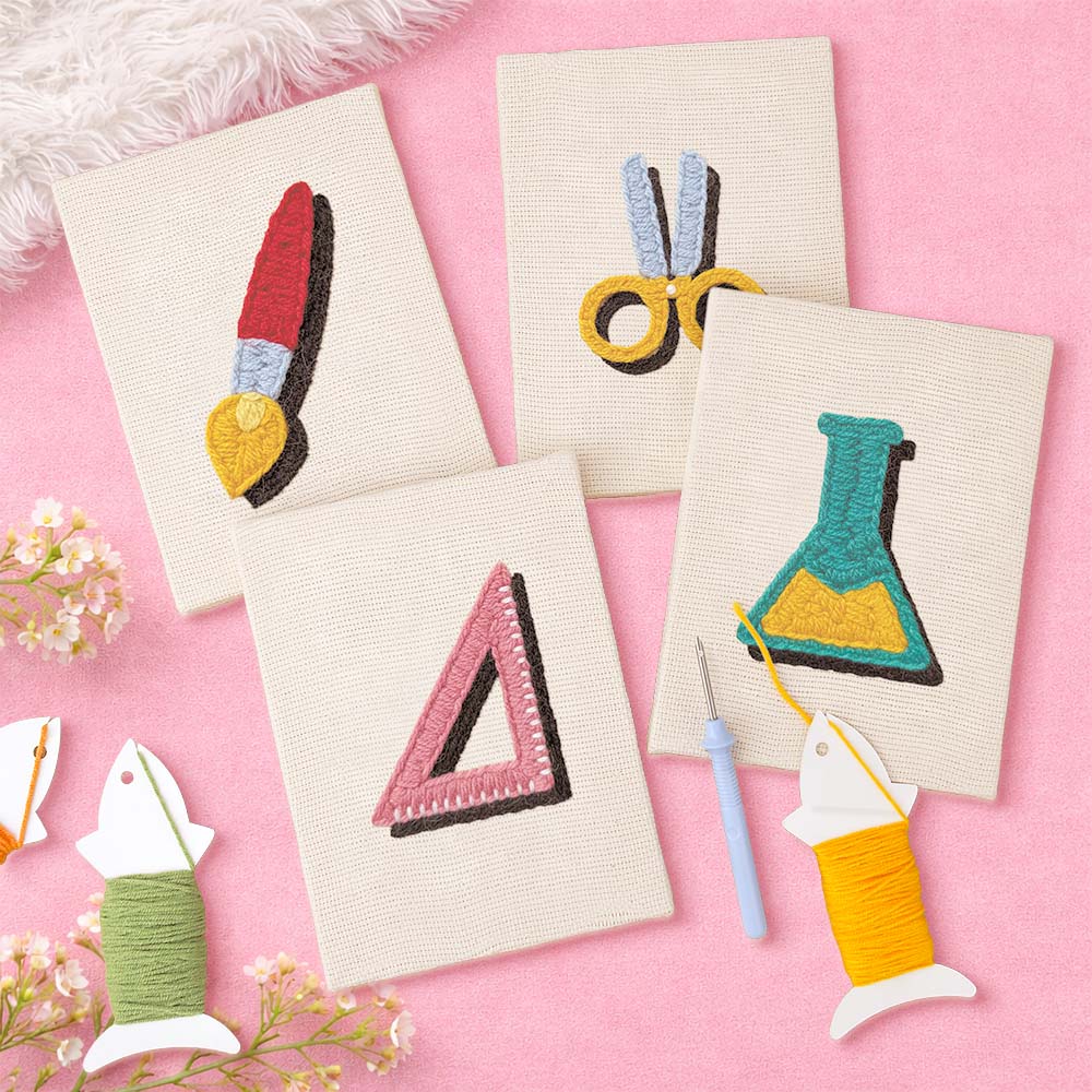 Art and Science Set Mini Punch Needle Kit (4pcs)