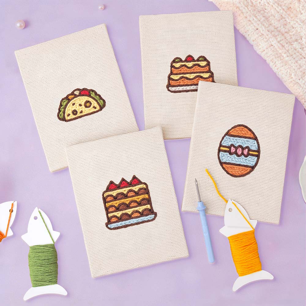 Savory and Sweet Food Picks Mini Punch Needle Kit (4pcs)