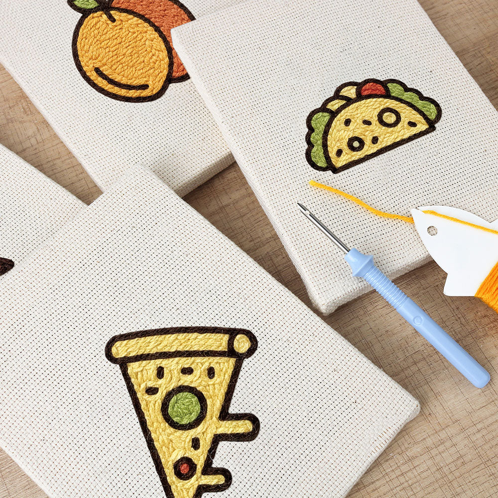 Candy and Fast Food Treats Mini Punch Needle Kit (4pcs)