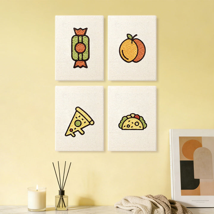 Candy and Fast Food Treats Mini Punch Needle Kit (4pcs)