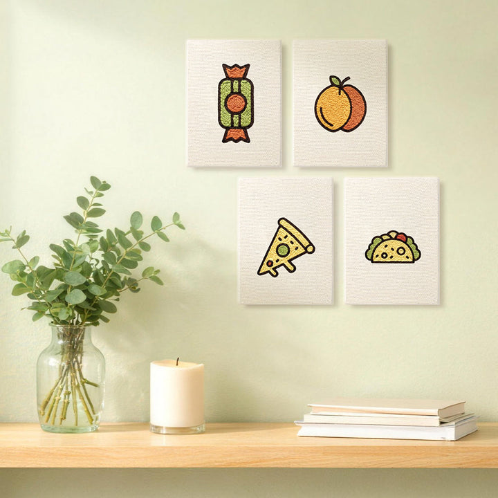 Candy and Fast Food Treats Mini Punch Needle Kit (4pcs)