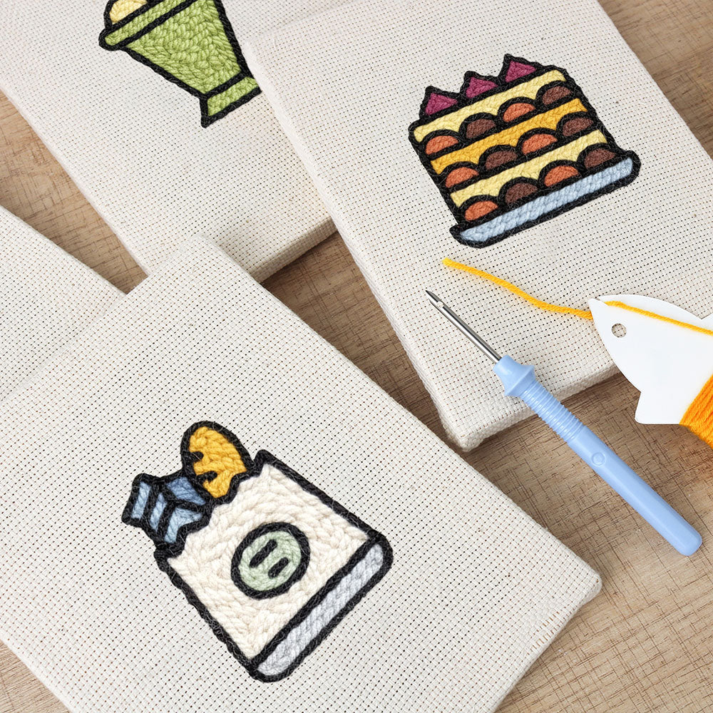 Cozy Dessert Mini Punch Needle Kit (4pcs)