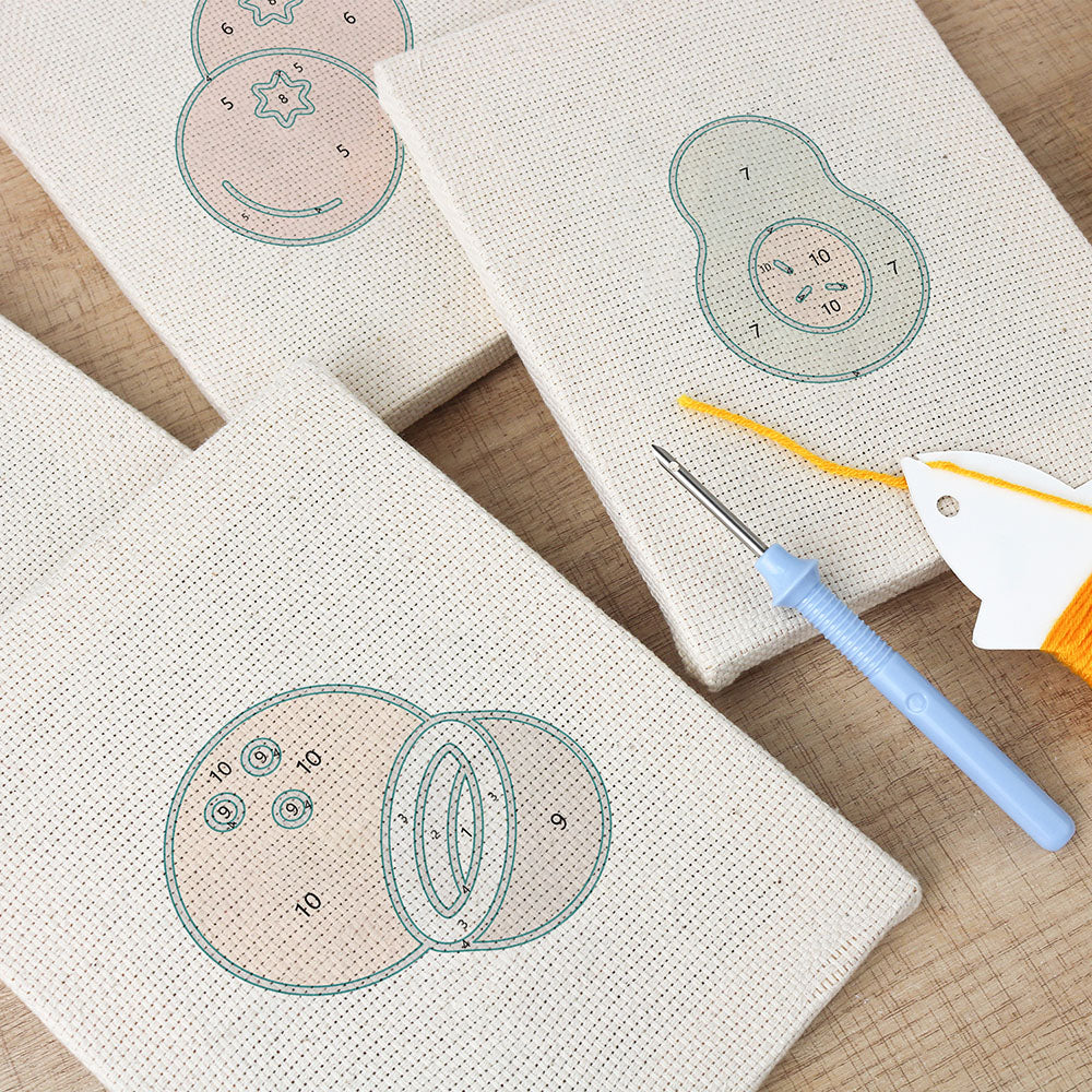 Cozy Tropical Fruit Mini Punch Needle Kit (4pcs)