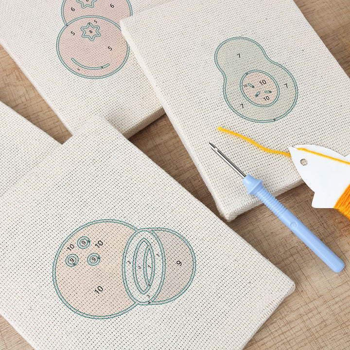 Cozy Tropical Fruit Mini Punch Needle Kit (4pcs)