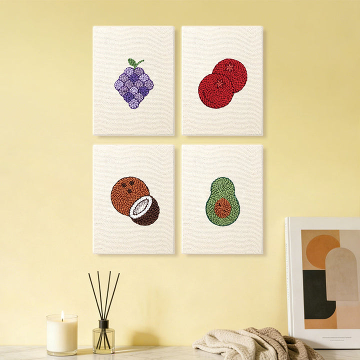 Cozy Tropical Fruit Mini Punch Needle Kit (4pcs)