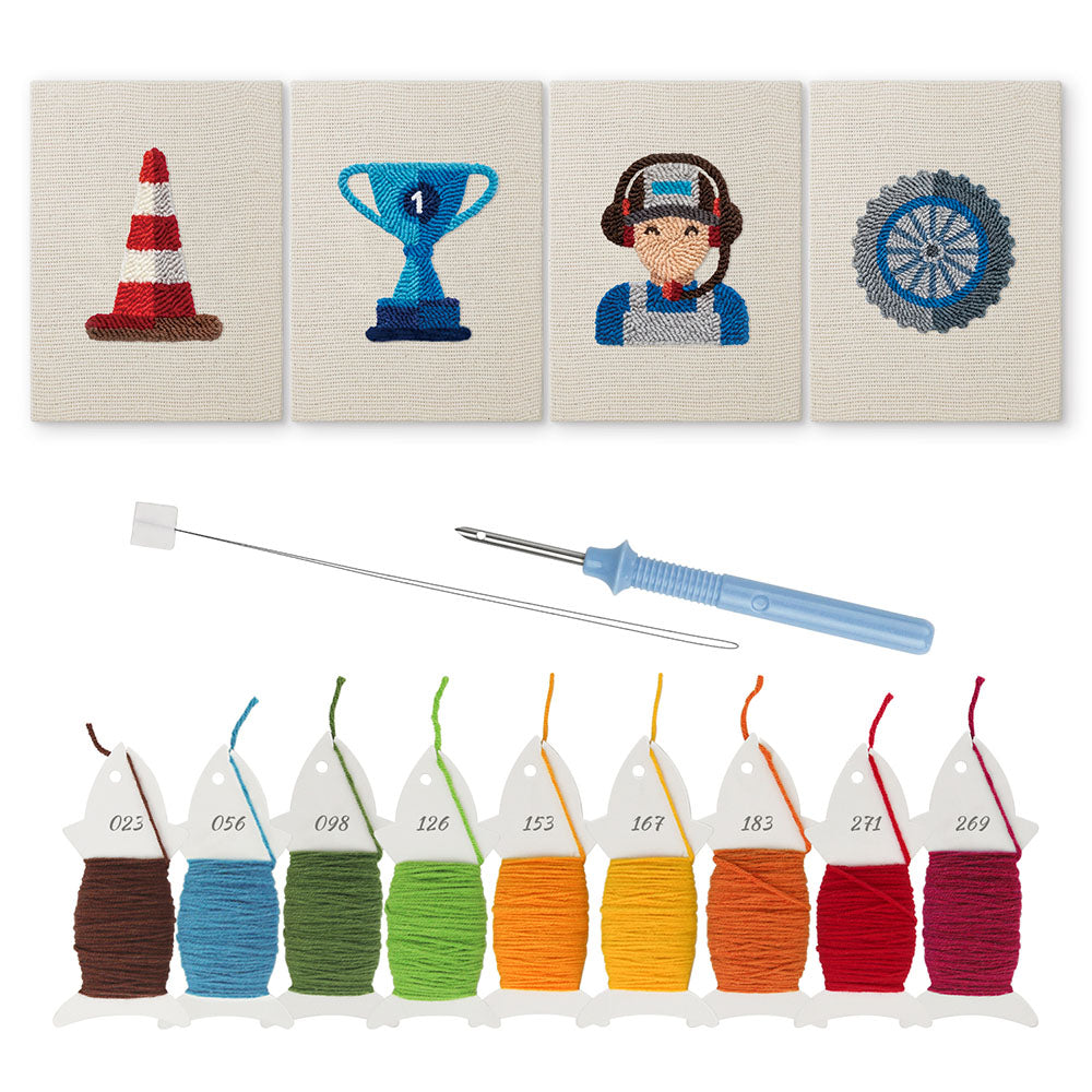 Champion Trophy and Gear Kit Mini Punch Needle Kit (4pcs)