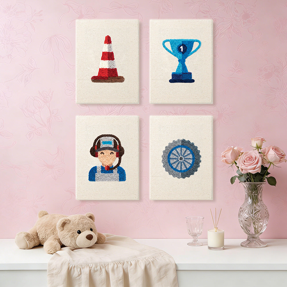 Champion Trophy and Gear Kit Mini Punch Needle Kit (4pcs)