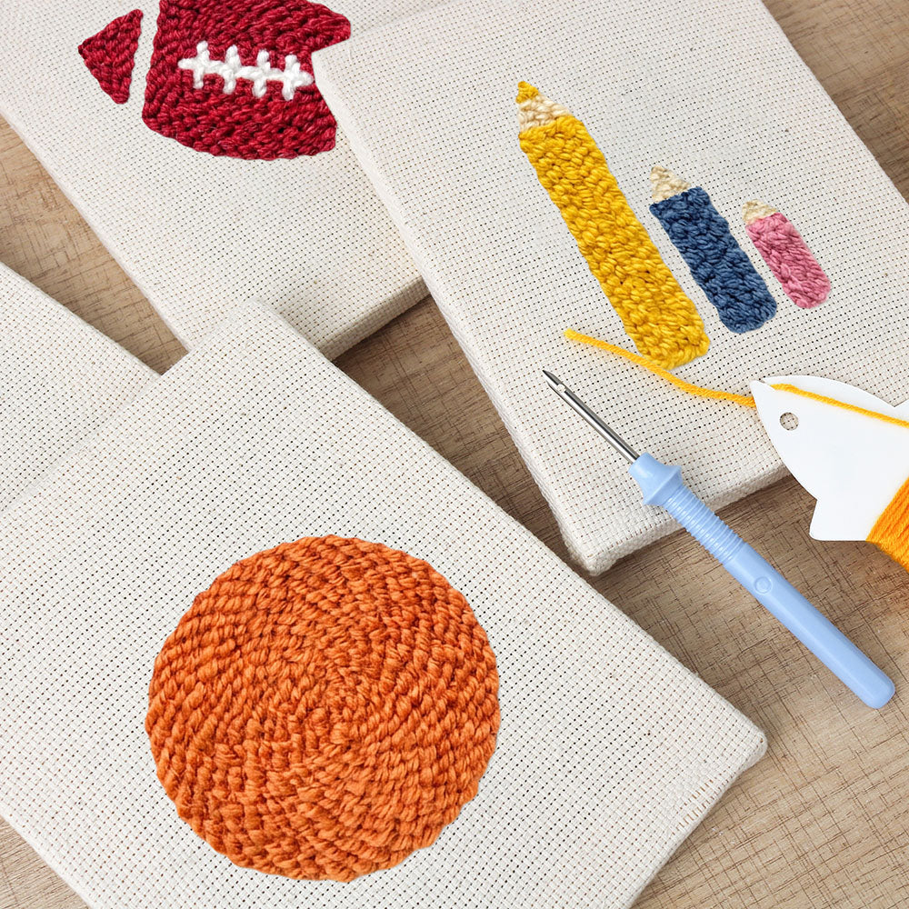 Ball Sports Mini Punch Needle Kit (4pcs)