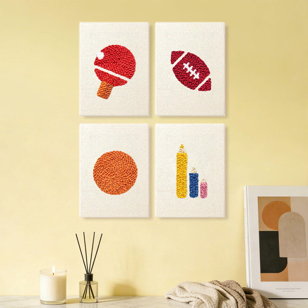 Ball Sports Mini Punch Needle Kit (4pcs)